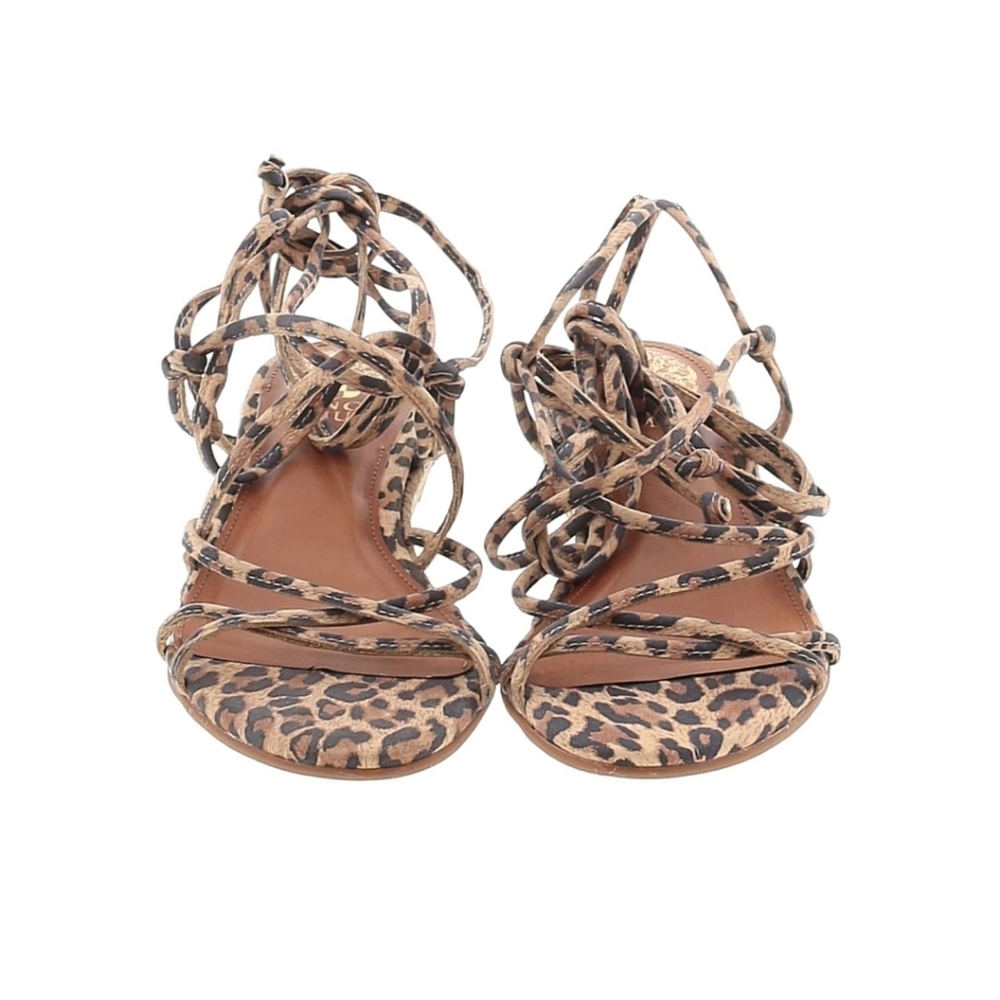 Vince Camuto Prasetta Ankle Wrap Leather Sandals - Picture 3 of 4